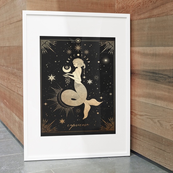 Capricorn Wall Art Celestial Zodiac Horoscope Print Poster Unframed - Picture 5 of 16